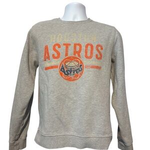 MLB Houston Astros Gray Crewneck Long Sleeve Sweatshirt M